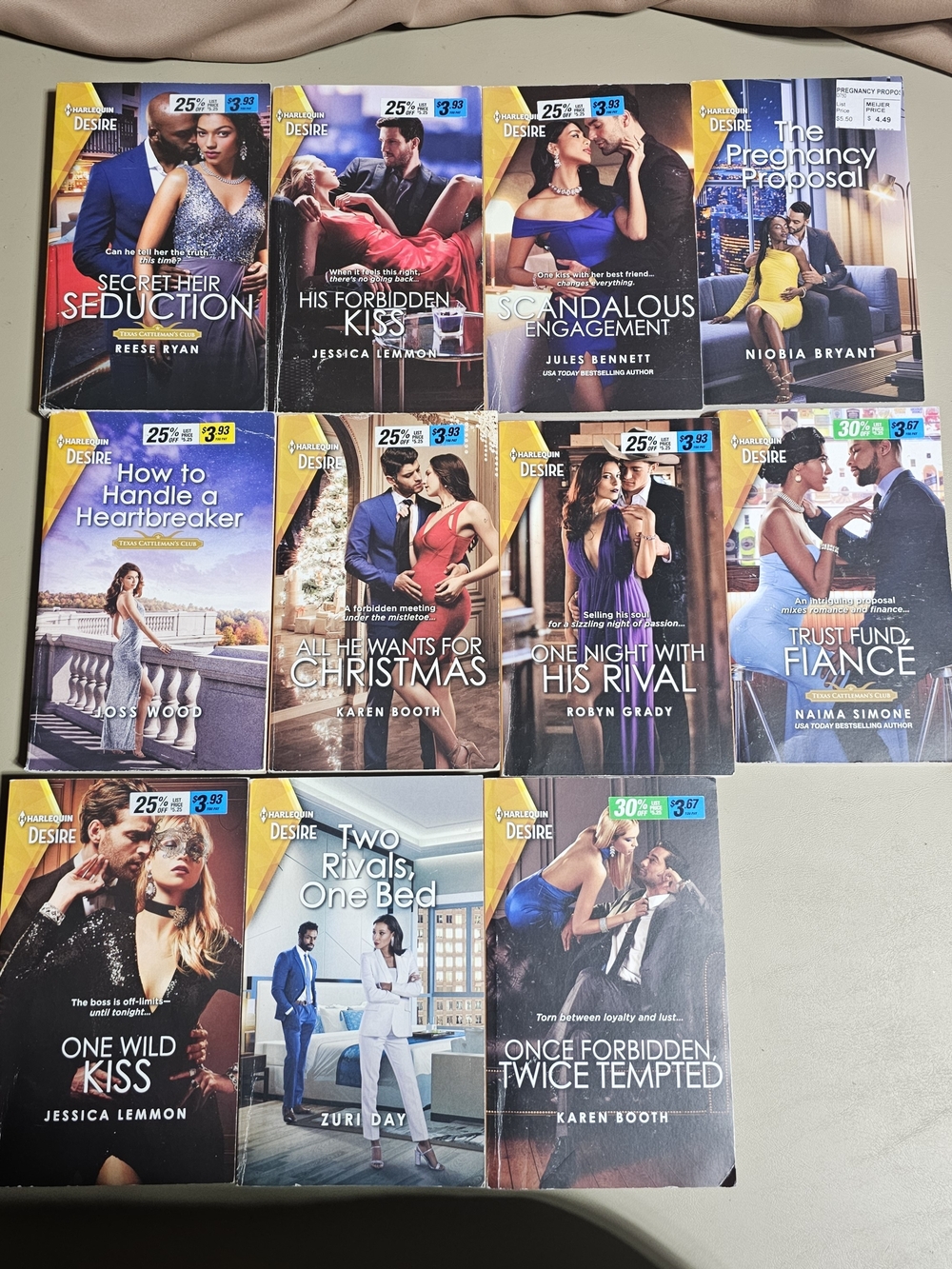 Harlequin Desire Lot of 11 Paperbacks (See Photos for Titles)